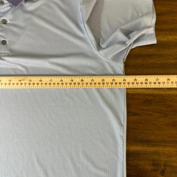 Greyson Performance Golf Polo Blue Large - Picture 4 of 5